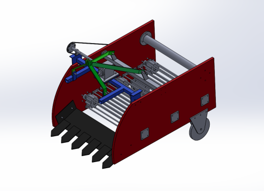 3D-SW三维渲染彩图-土豆收获机马铃薯收获机设计ID960788-红薯收获机挖掘机 缩略图